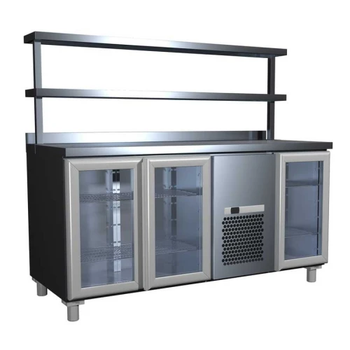 Стол холодильный T70 M2-1-G (2GNG/NT Полюс) с бортом (9006-2 корпус серый) - Ресурс Комплект Сервис
