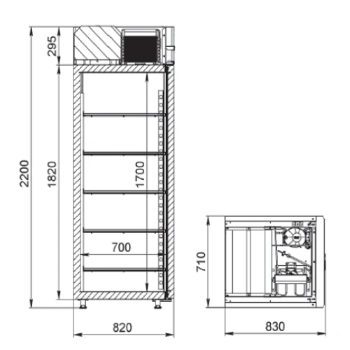 Шкаф xолодильный ARKTO V0.7-Gc - Ресурс Комплект Сервис