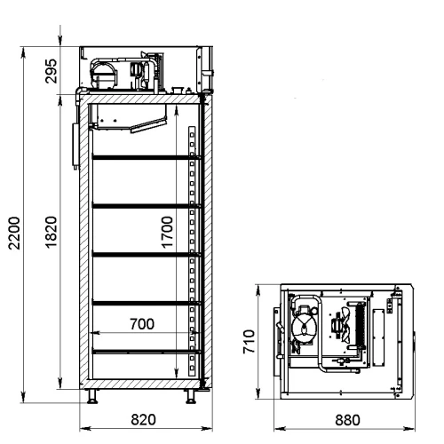 Шкаф xолодильный ARKTO D0.7-G - Ресурс Комплект Сервис