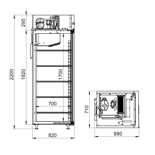 Шкаф xолодильный ARKTO F0.7-SD - Ресурс Комплект Сервис