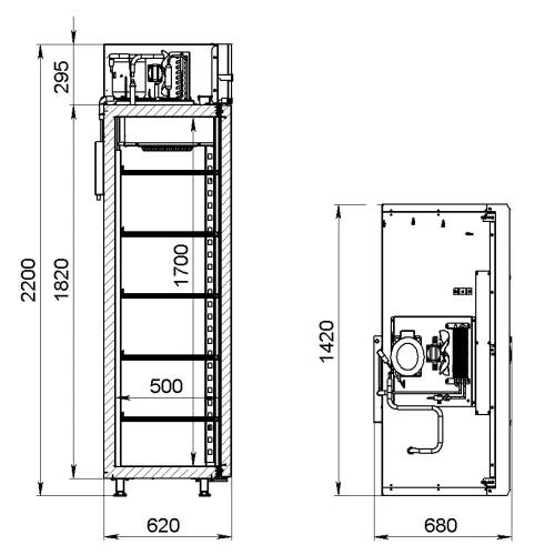 Шкаф xолодильный ARKTO D1.0-GL - Ресурс Комплект Сервис