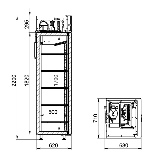Шкаф xолодильный ARKTO D0.5-GL - Ресурс Комплект Сервис